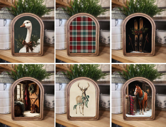 Ralph Lauren Inspired Winter Art – 6” x 8” Arch Frame