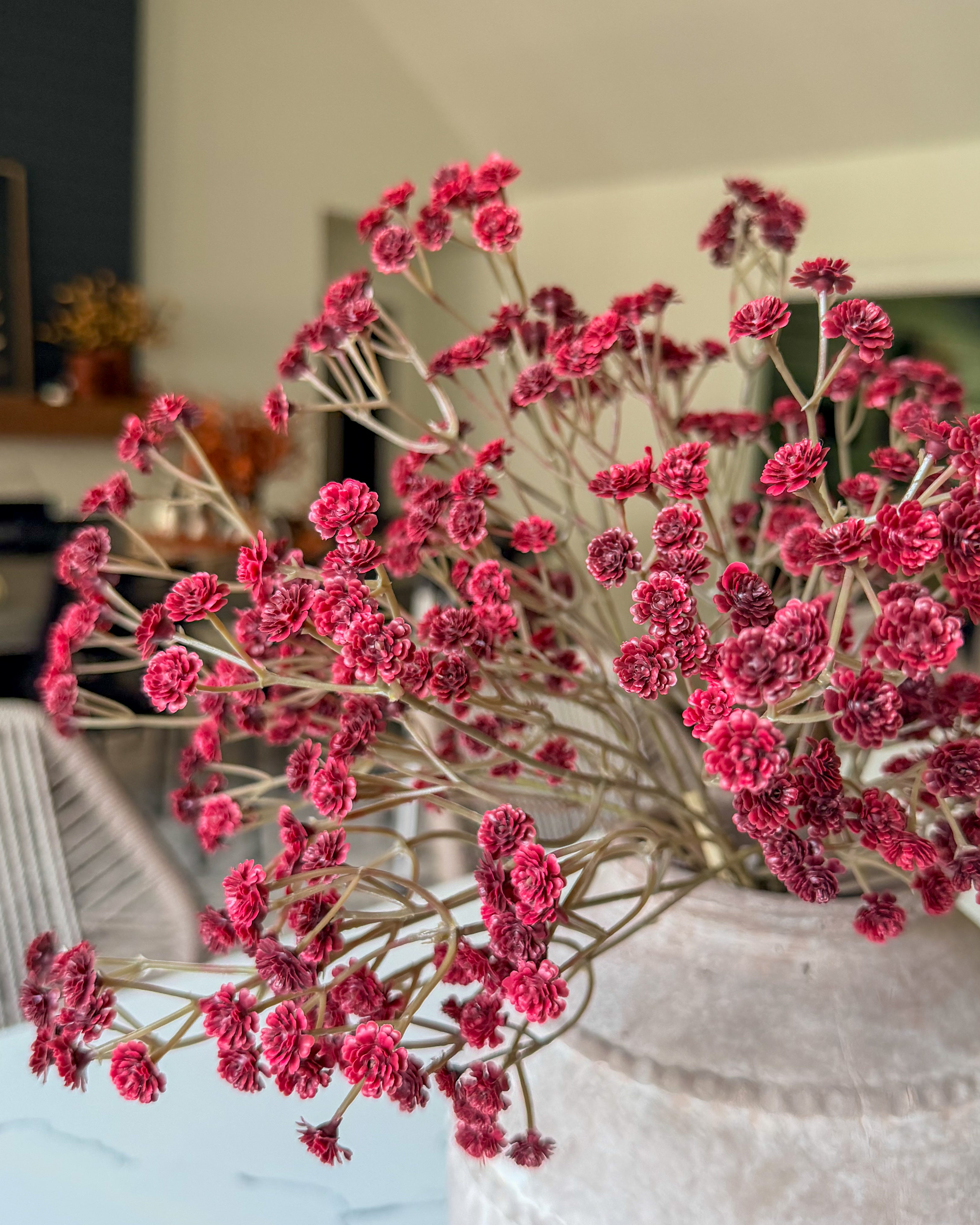 Real Touch Burgundy Baby’s Breath Bunch