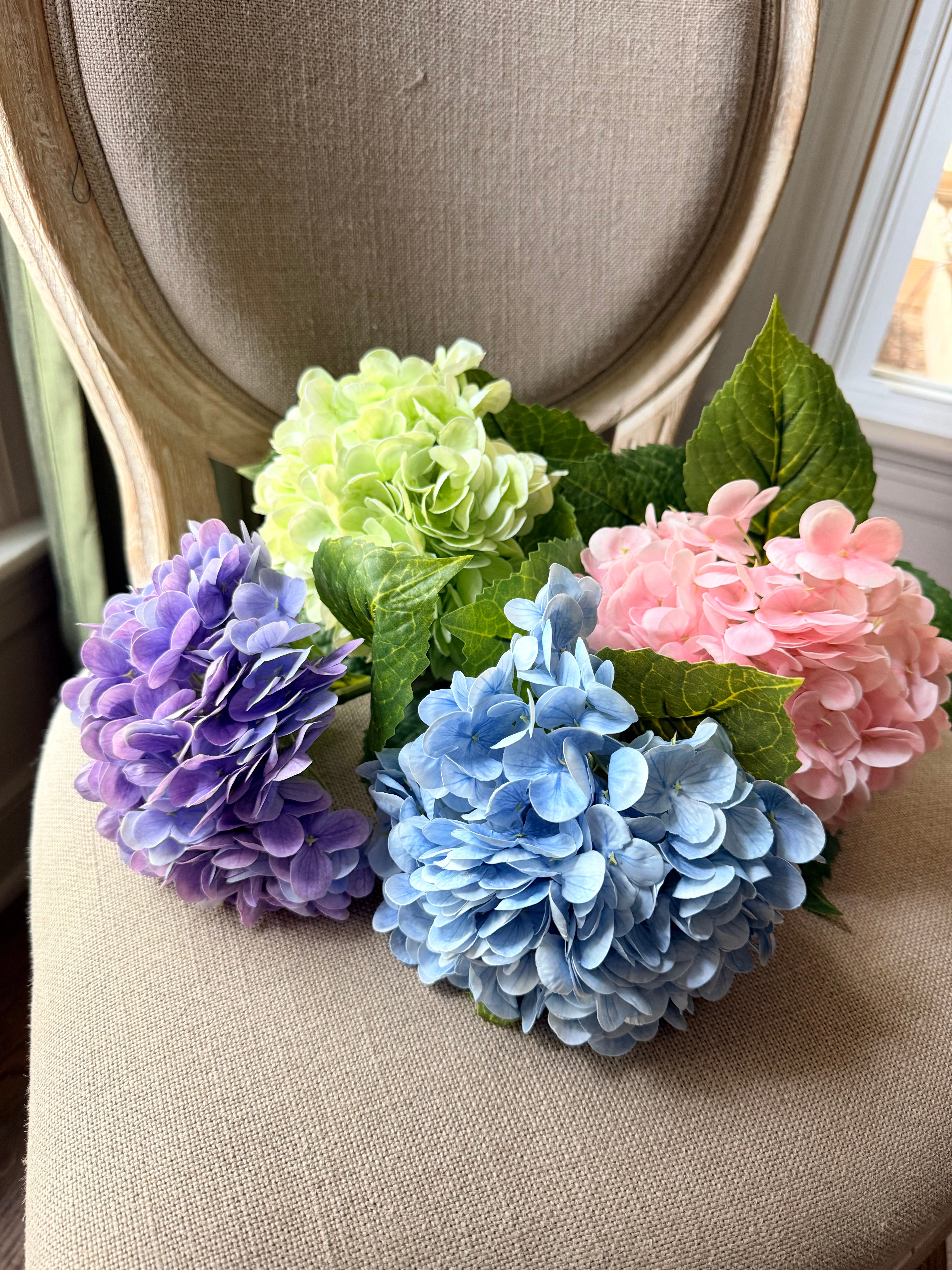 Real Touch Blue Hydrangea Stem