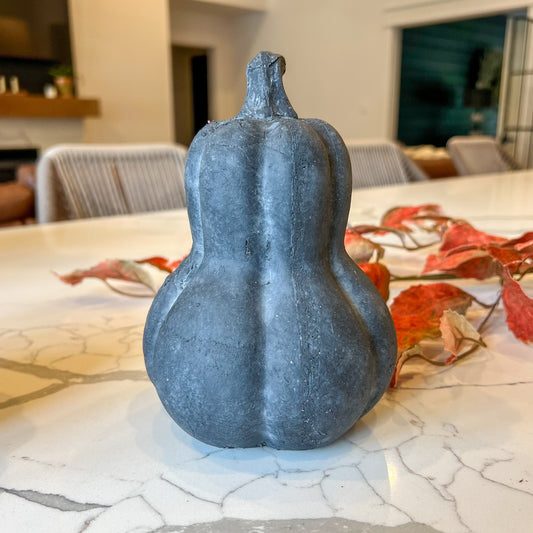 Black Terracotta Gourd | Matte Fall Shelf Decor