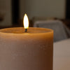 Taupe Flameless Pillar Candle | 6" x 3.75"