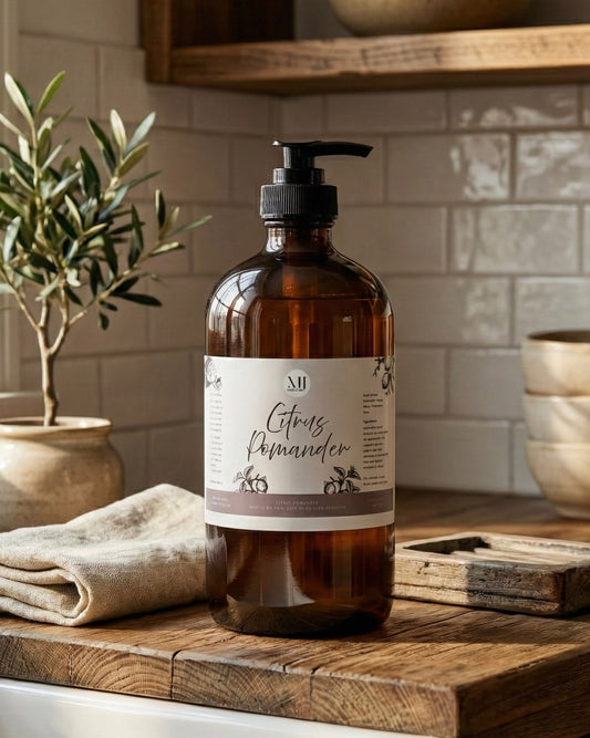 Glass Amber Bottle Liquid Hand Soap | 17.4oz