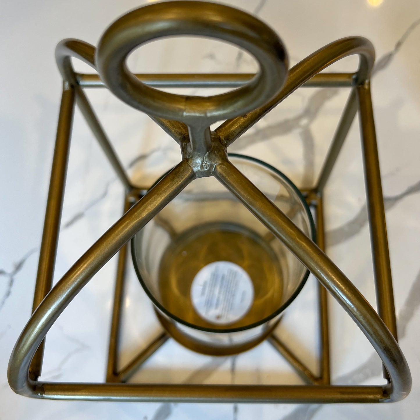 Brushed Gold Metal Lantern