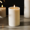 Textured Ivory Melting Effect Flameless Candle