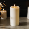 Textured Ivory Melting Effect Flameless Candle