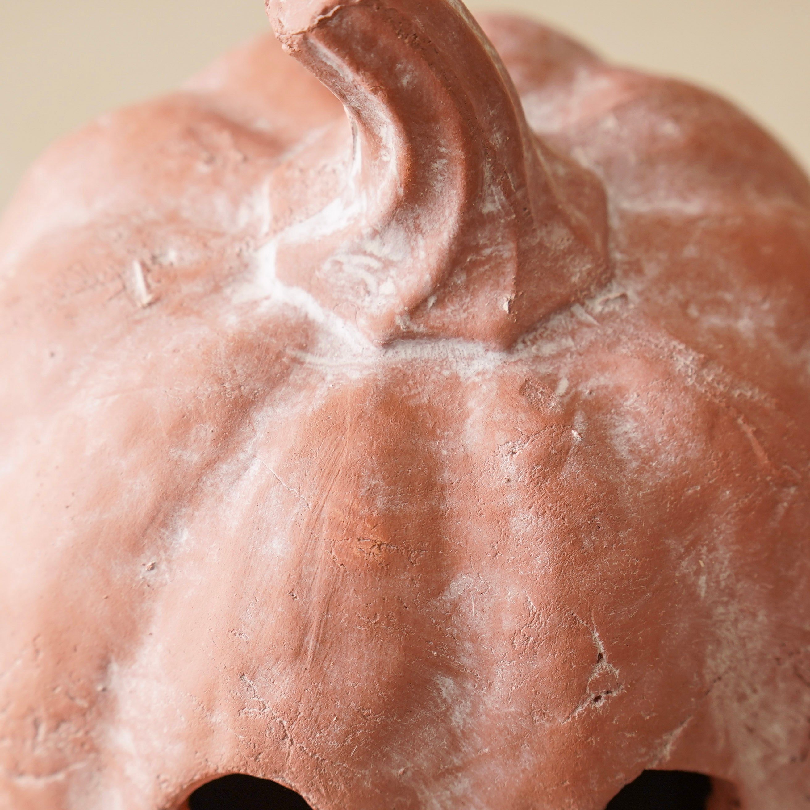 Terracotta Ghost Face Pumpkin