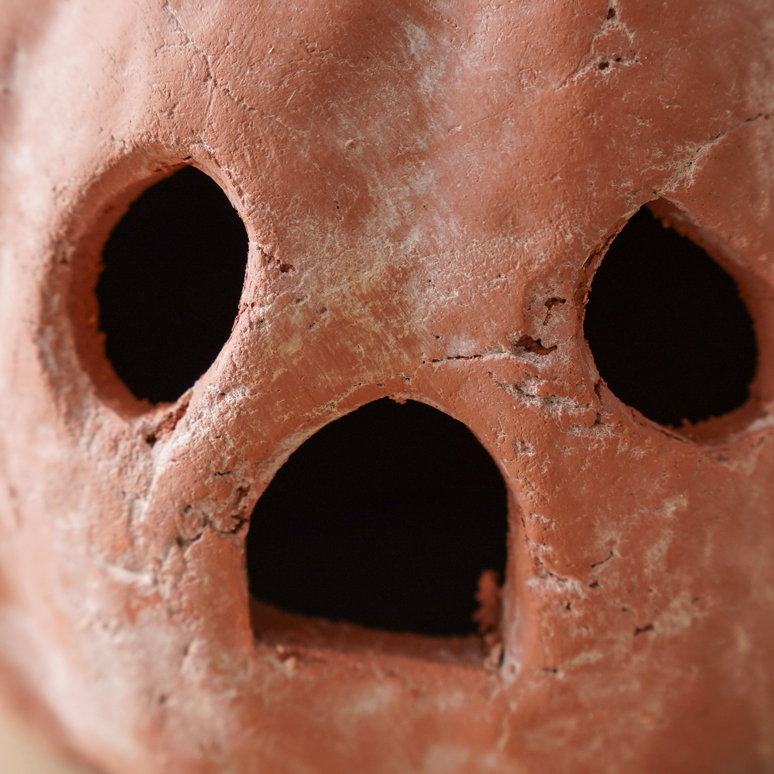 Terracotta Ghost Face Pumpkin