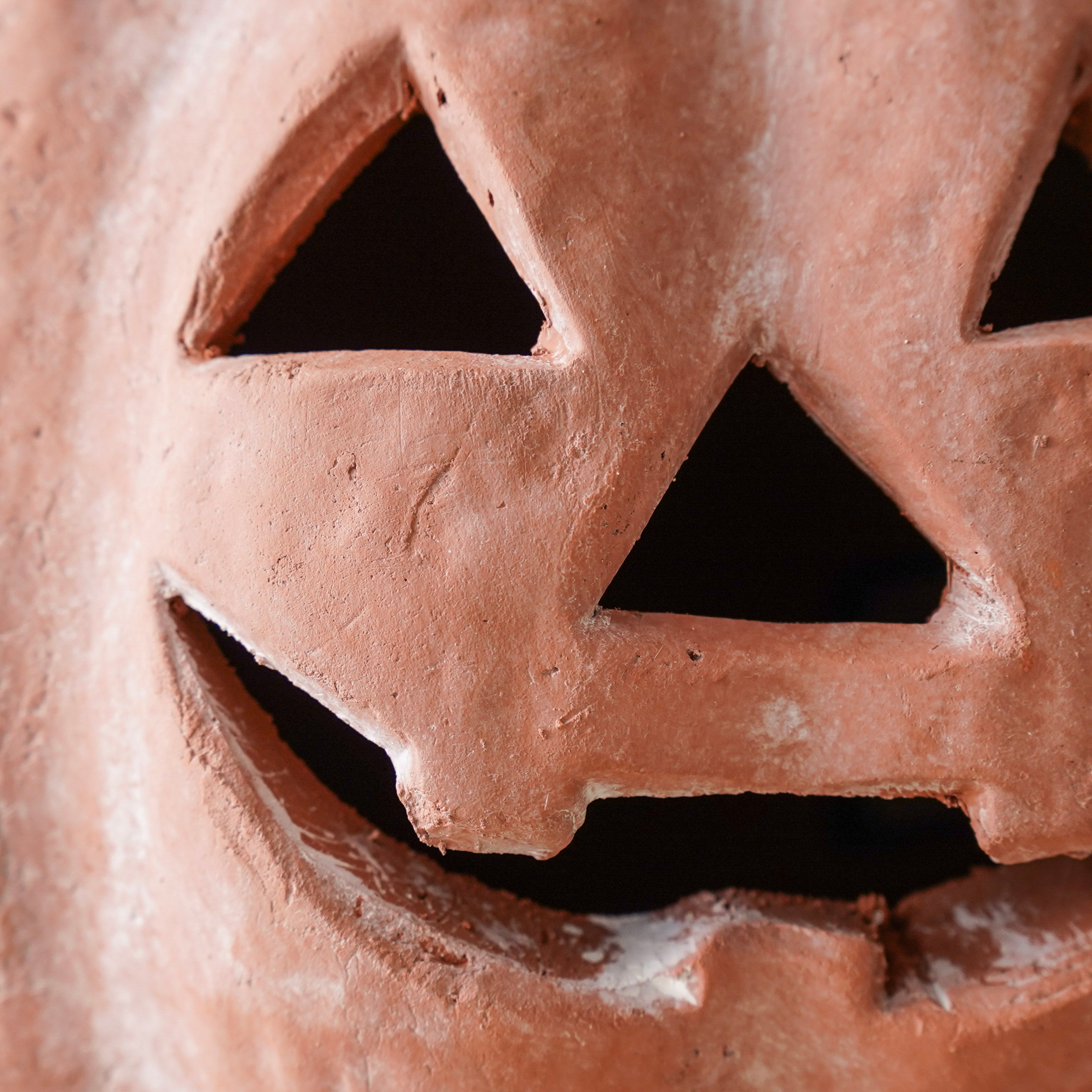 Terracotta Jack-O'-Lantern Pumpkin