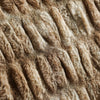 Brown Ribbed Faux Fur Pillow