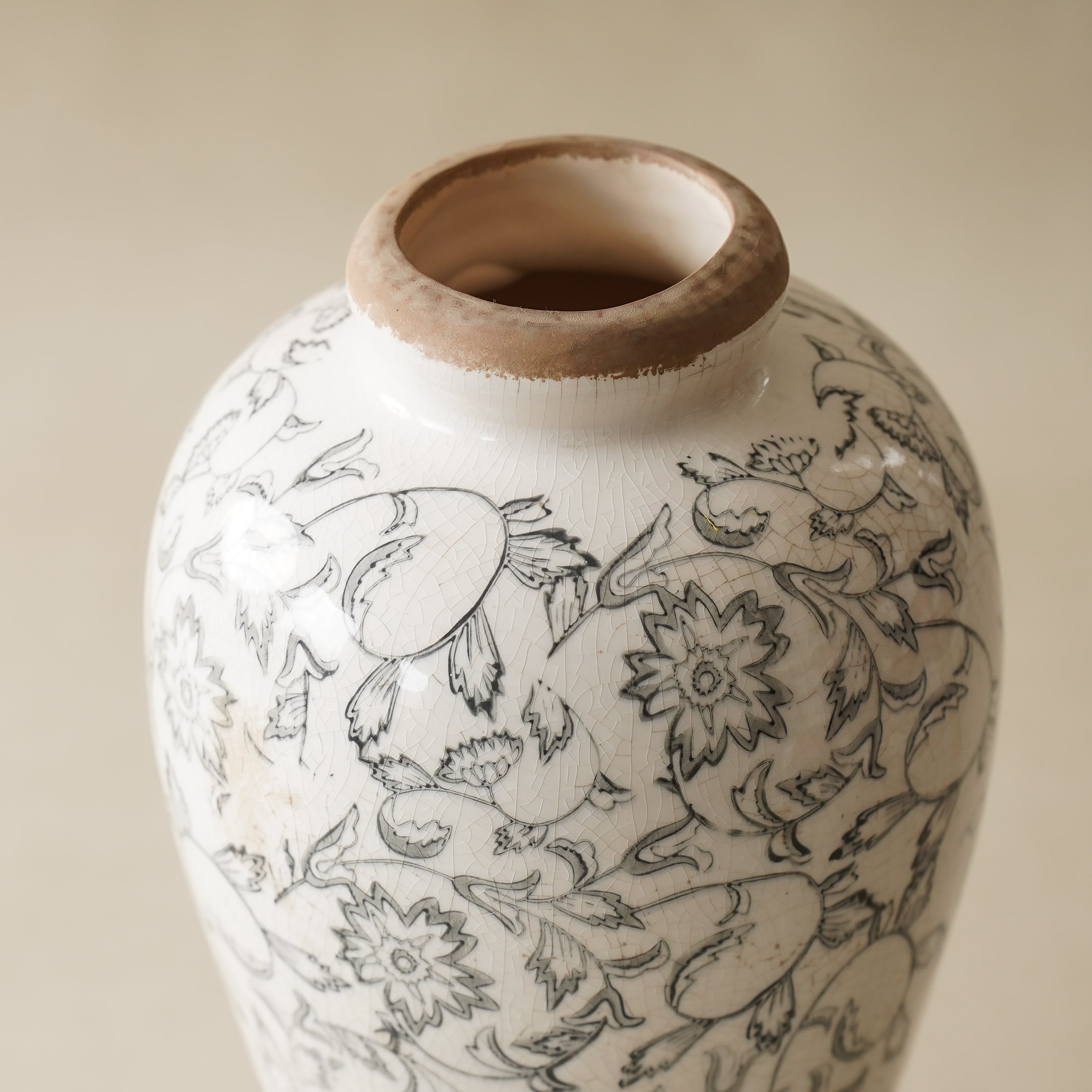 Whimsy Tall Charcoal Vase