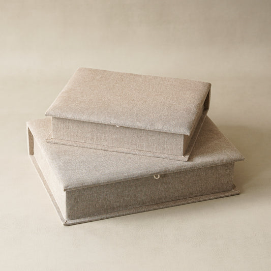 Beige Linen Storage Book