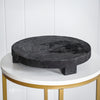 Black Round Paulownia Pedestal