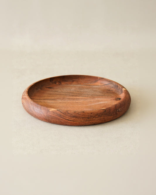 Acacia Round Wood Tray