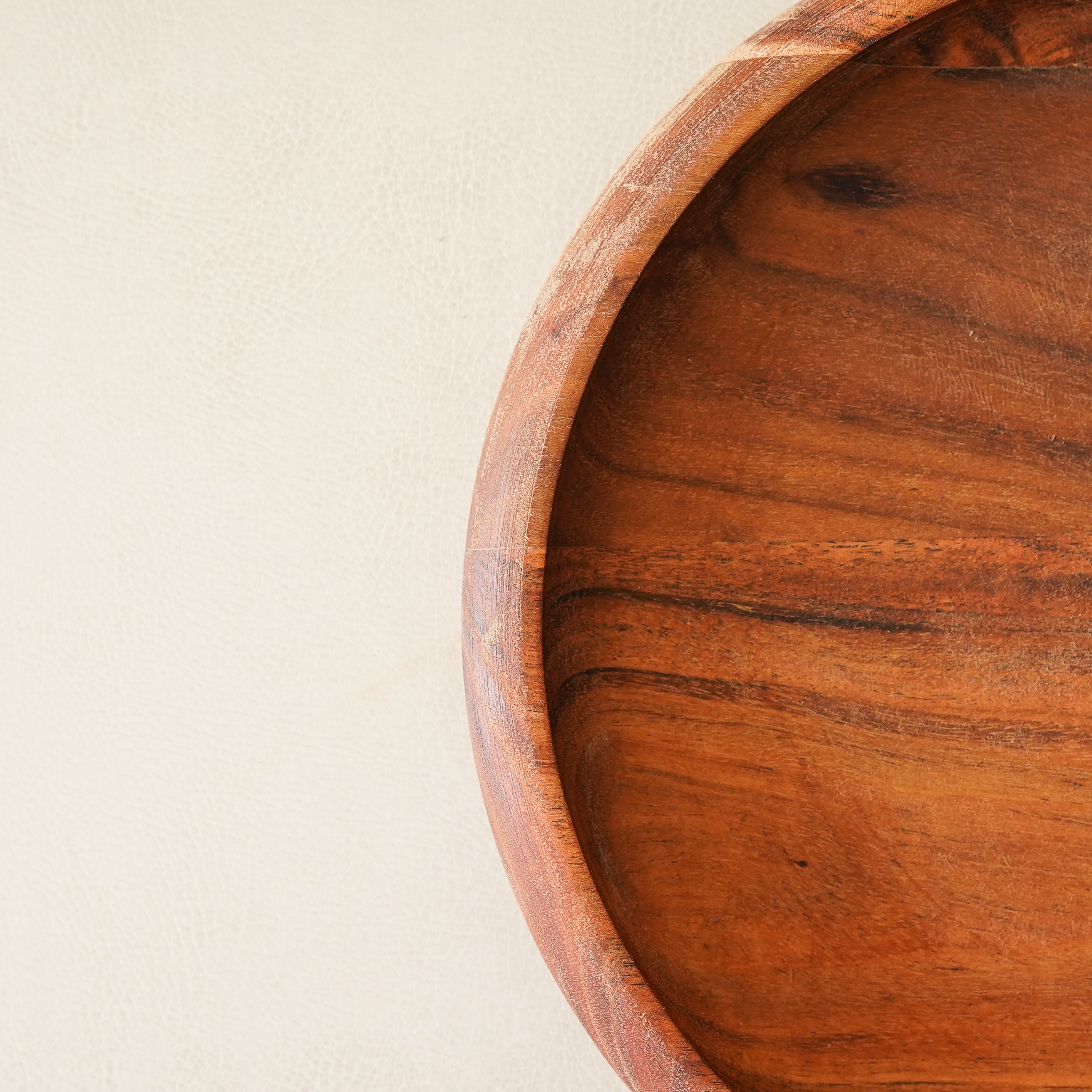 Acacia Round Wood Tray