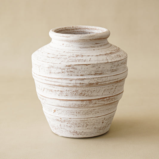 Evelyn Whitewash Vase