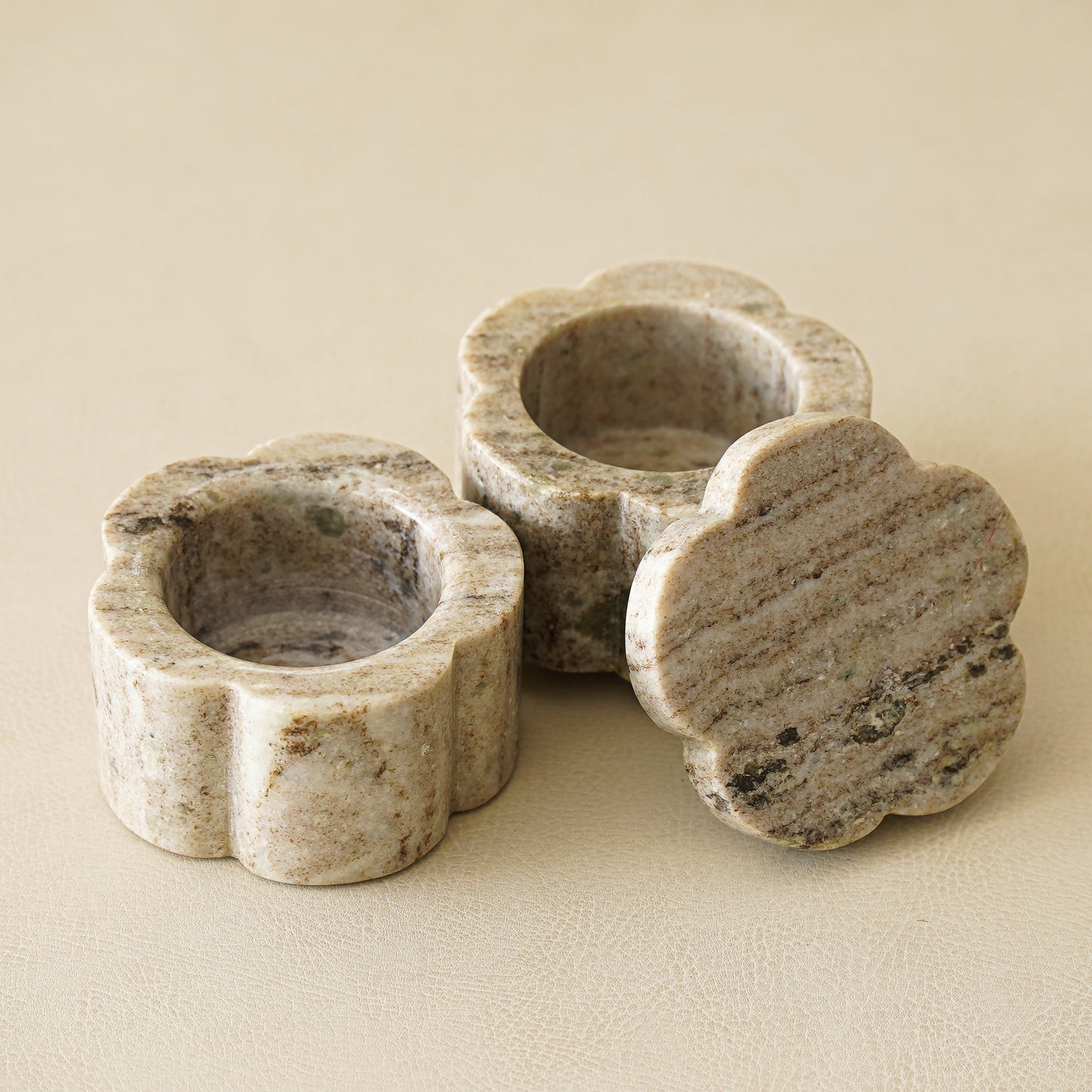 Marble Stackable Pinch Pots | Set of 2
