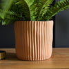 Terra Cotta Ribbed Planter