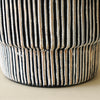 Black & Beige Ribbed Planter