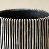 Black & Beige Ribbed Planter