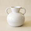 Twisted Handle Stoneware Vase