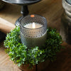 Grey Detailed Glass Flameless Candle