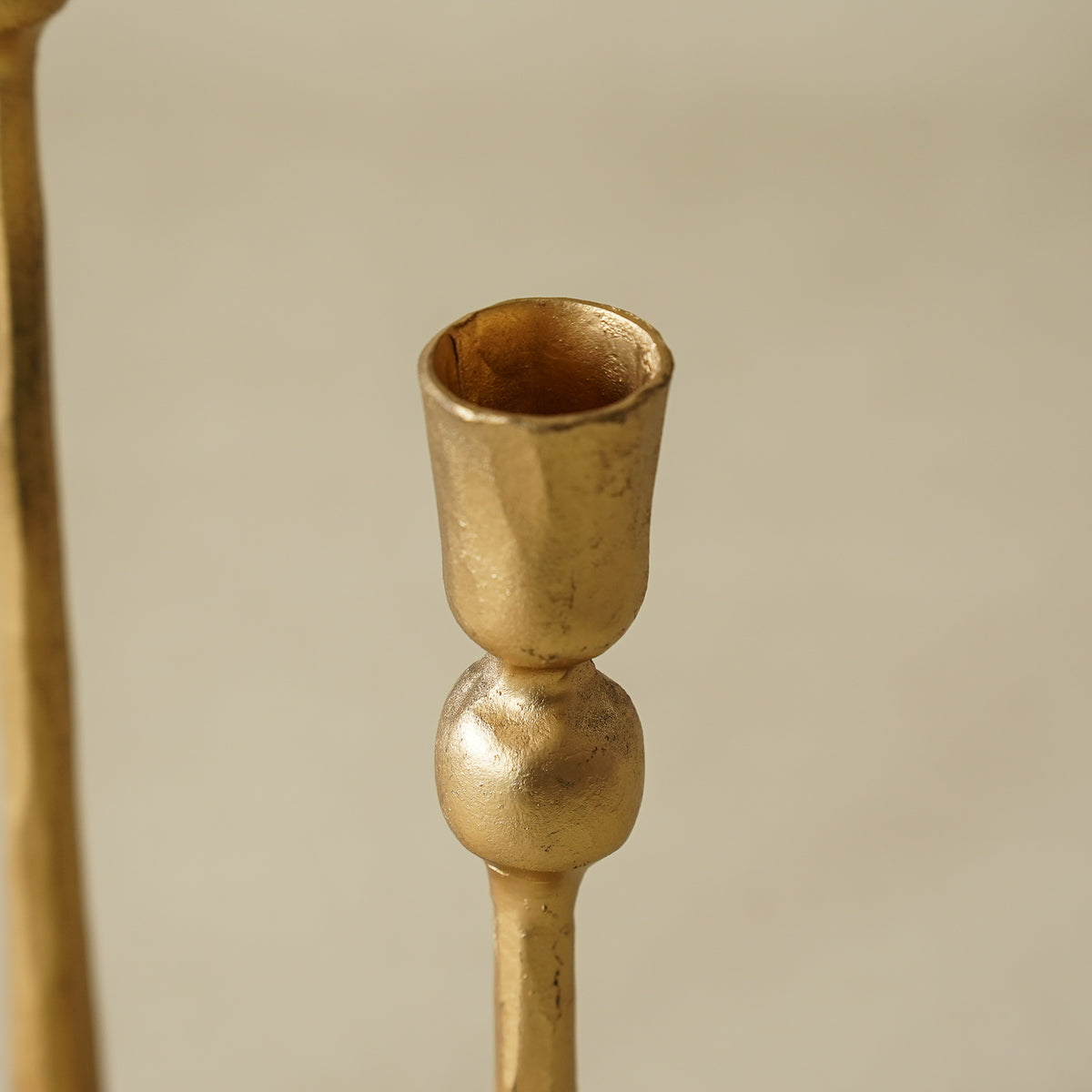 Gold Iron Taper Holder Set