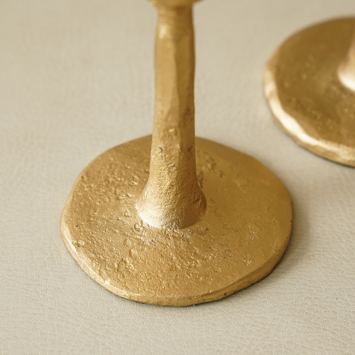 Gold Iron Taper Holder Set