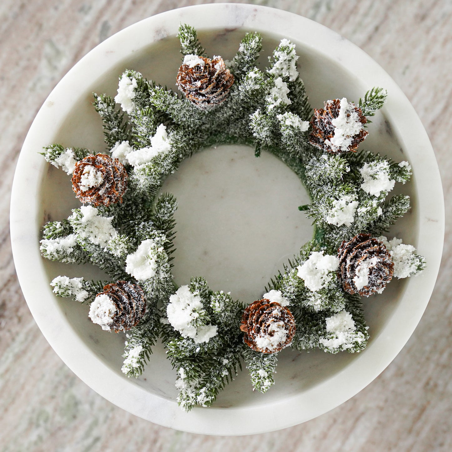 Snowy Mini Cone Candle Ring