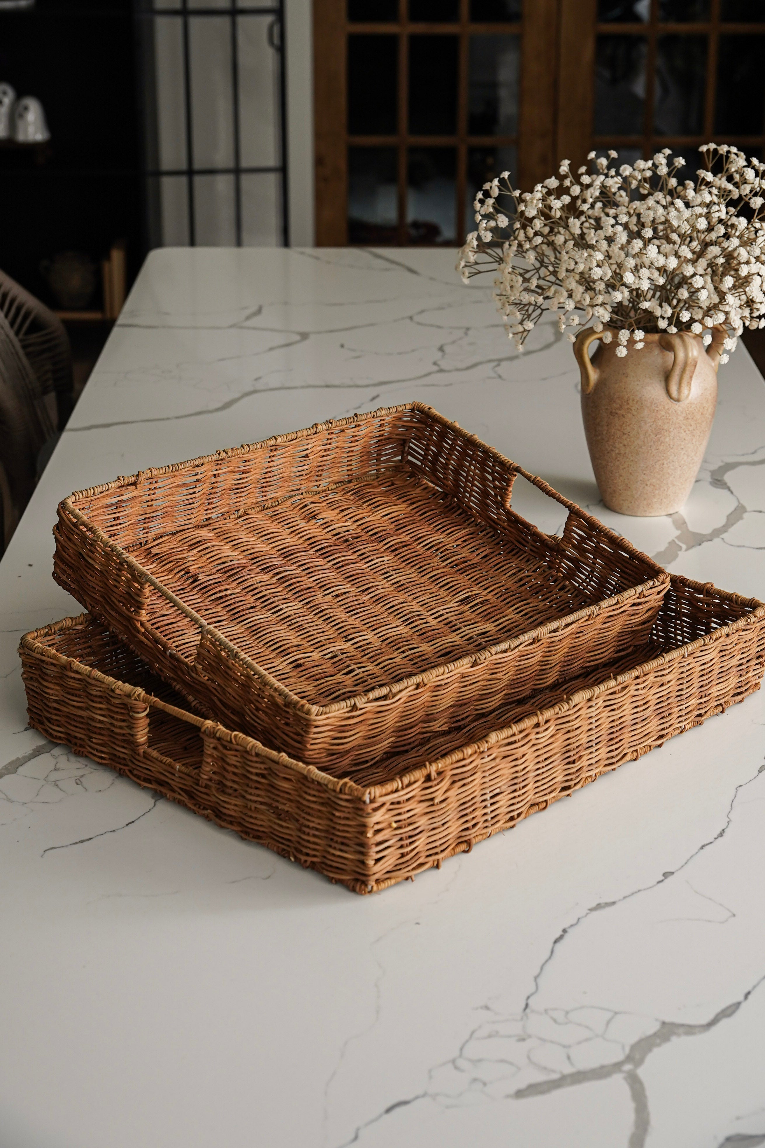 Maeve Hand-Woven Rattan Tray
