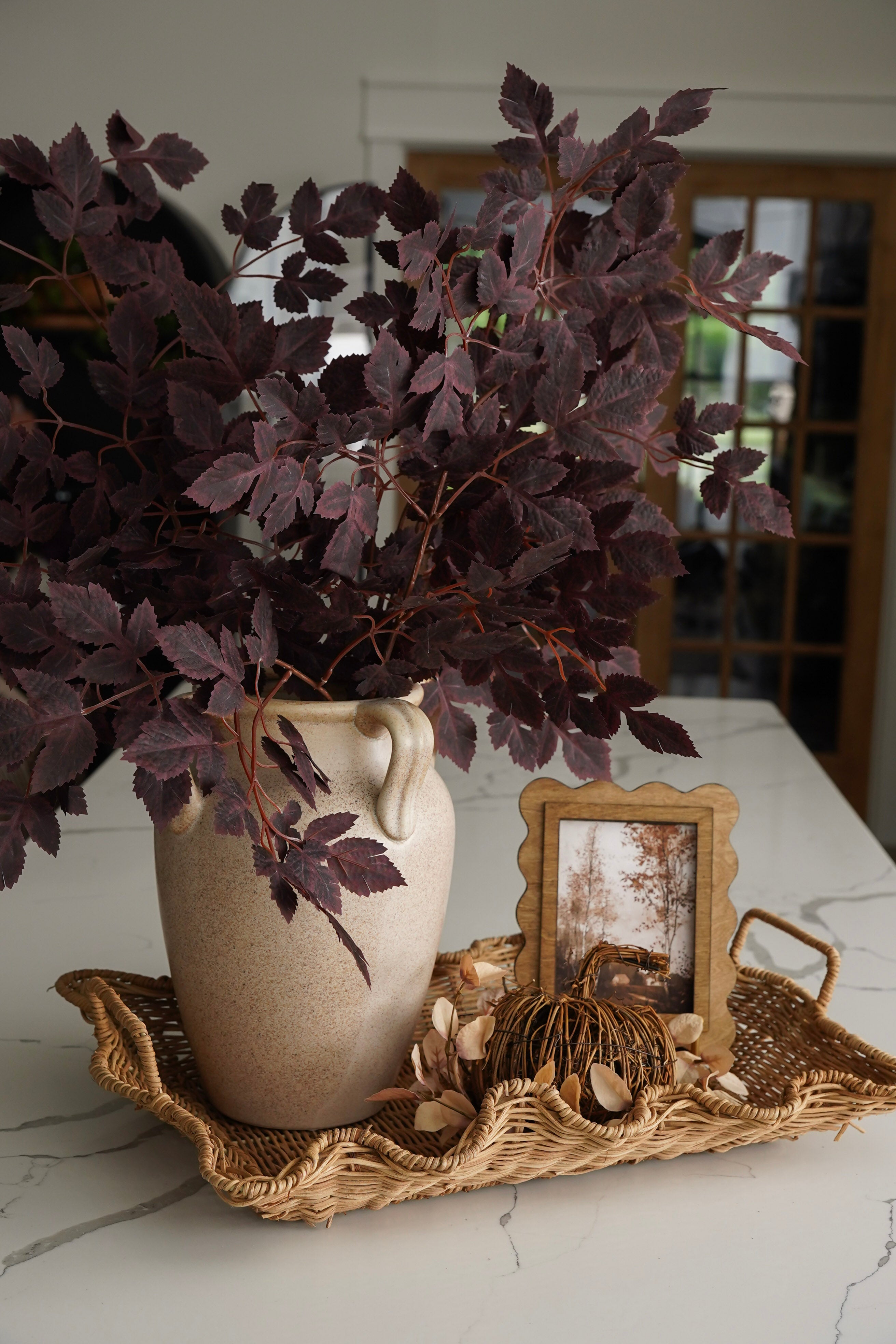 Scalloped Rattan Nesting Trays