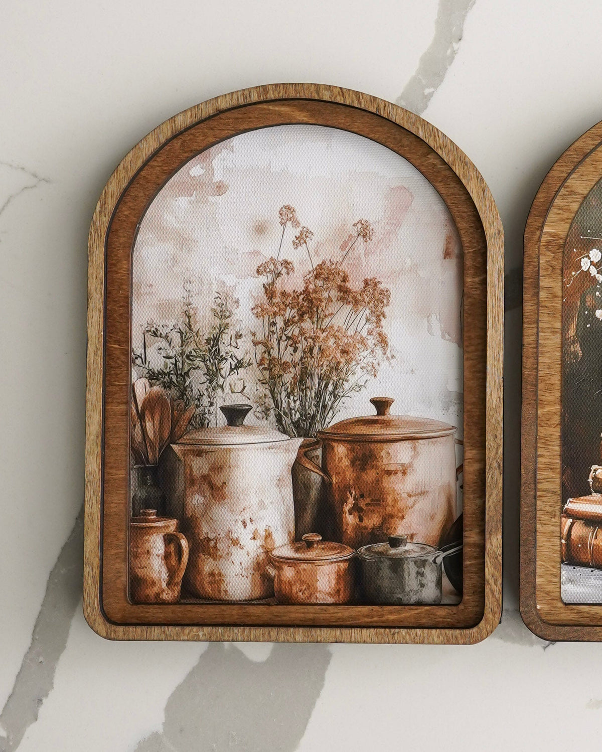 Collected Copper Arched Framed Canvas
