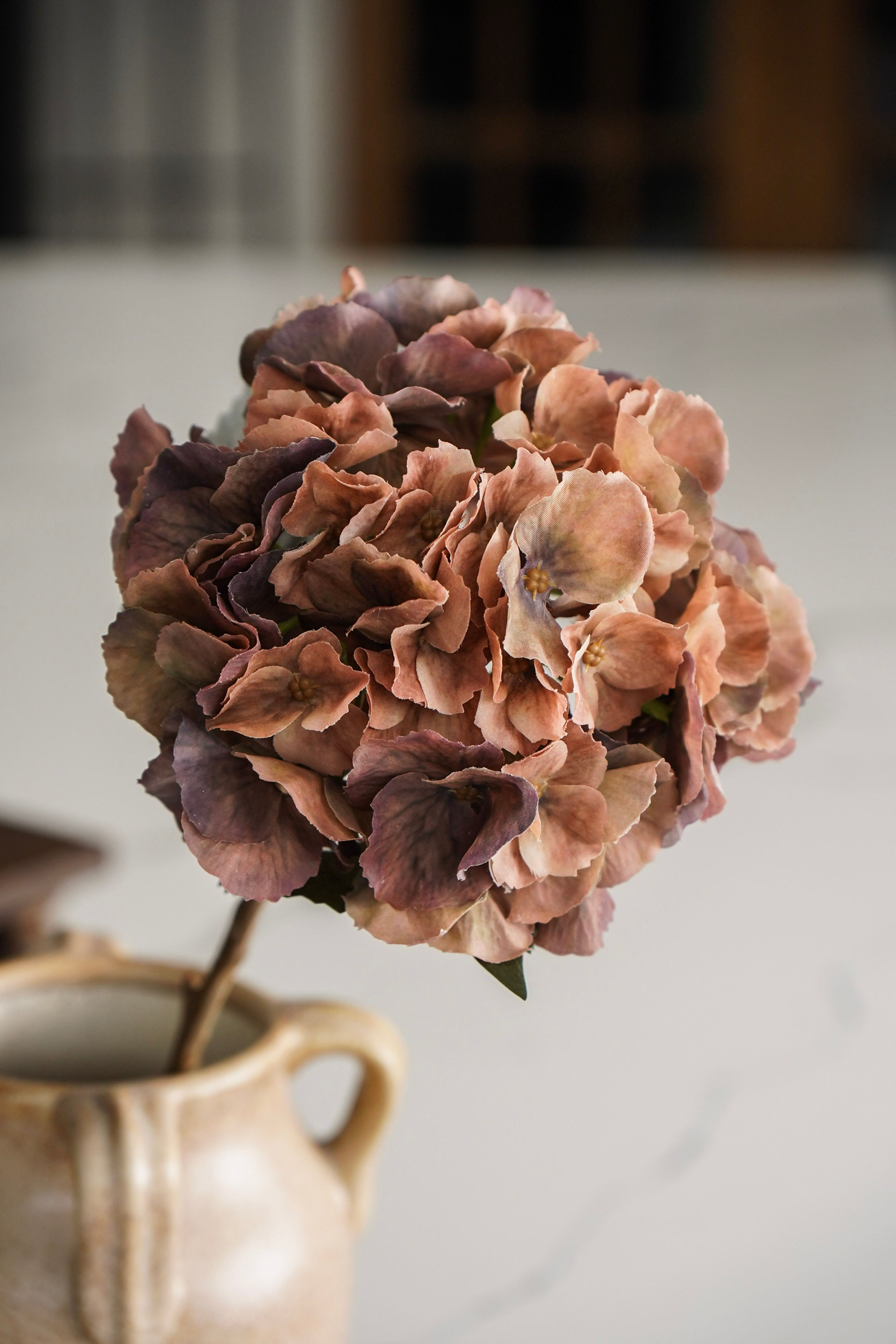 Faded Mocha Hydrangea Stem