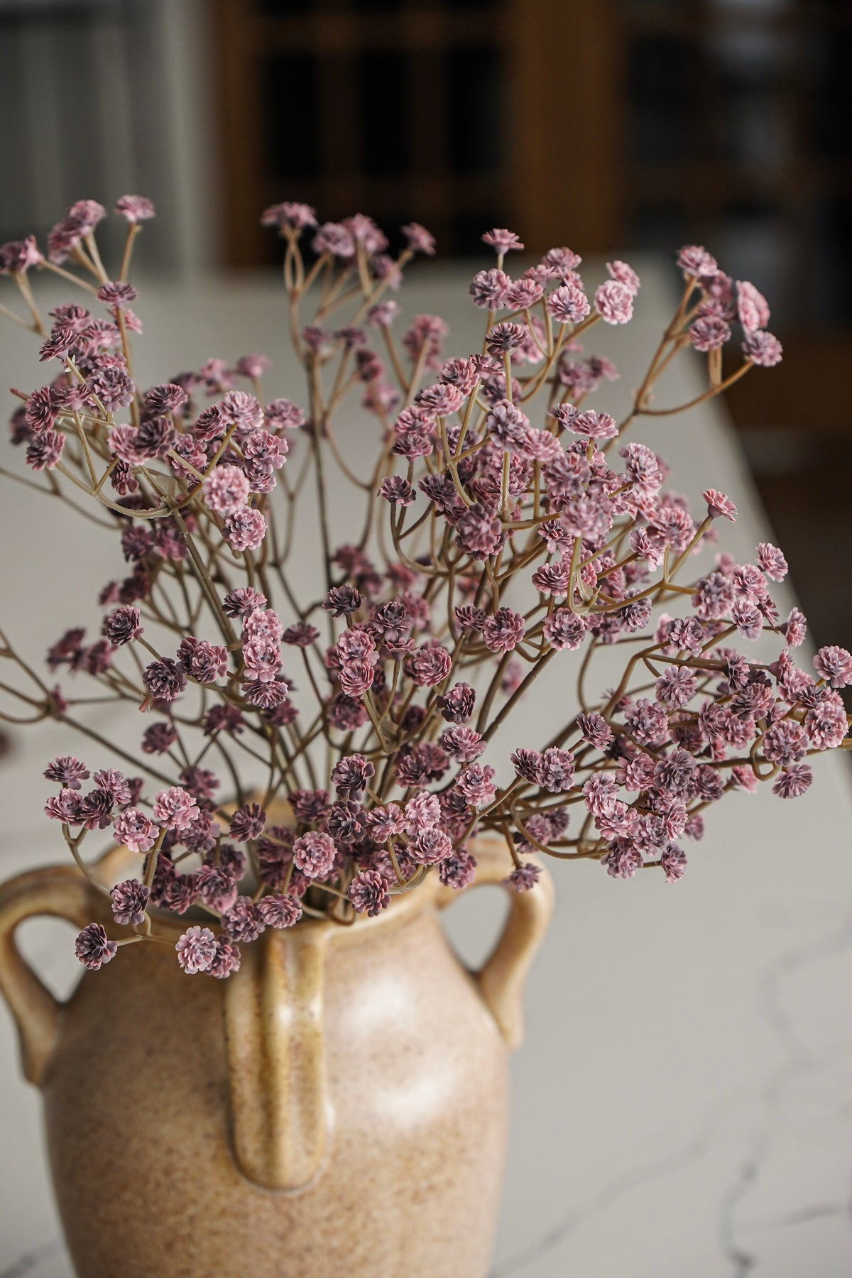 Real Touch Plum Baby’s Breath Bunch
