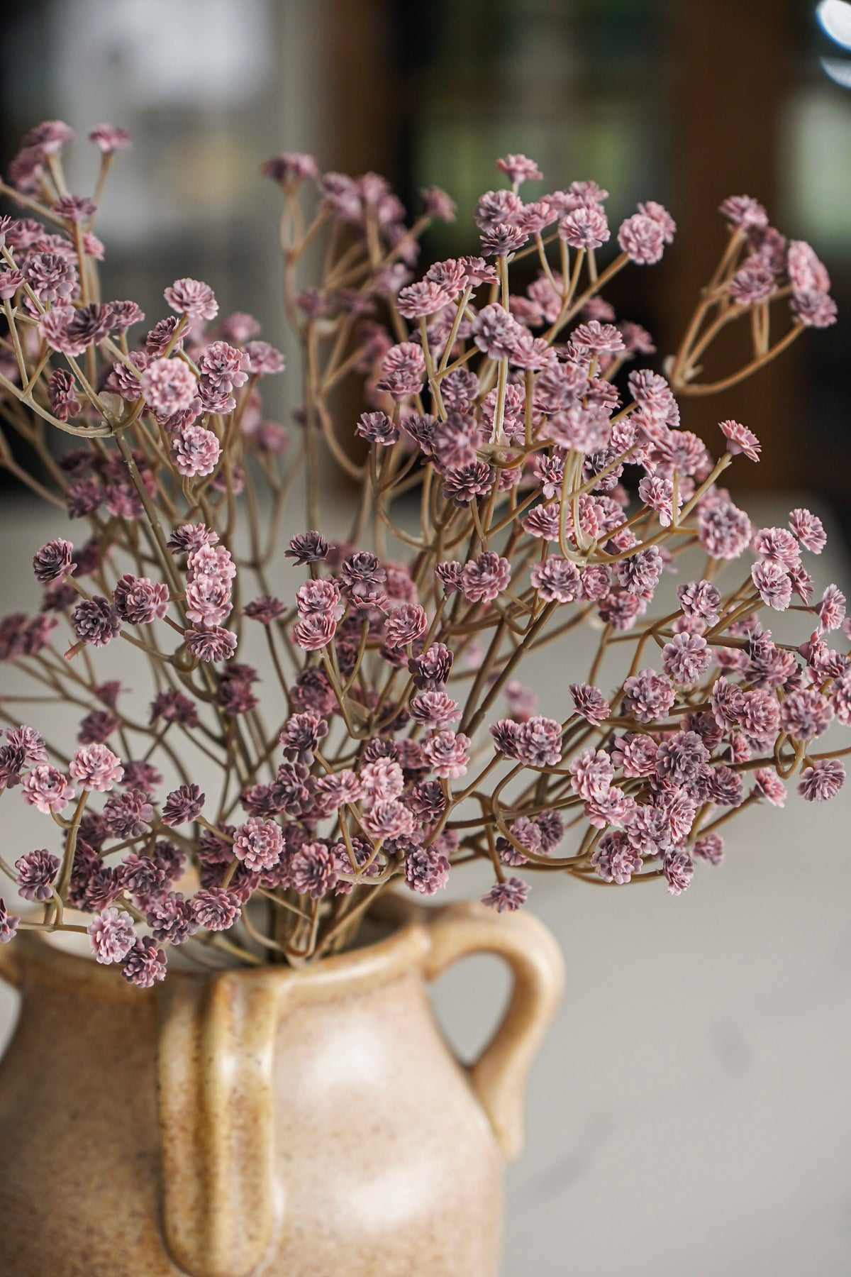 Real Touch Plum Baby’s Breath Bunch