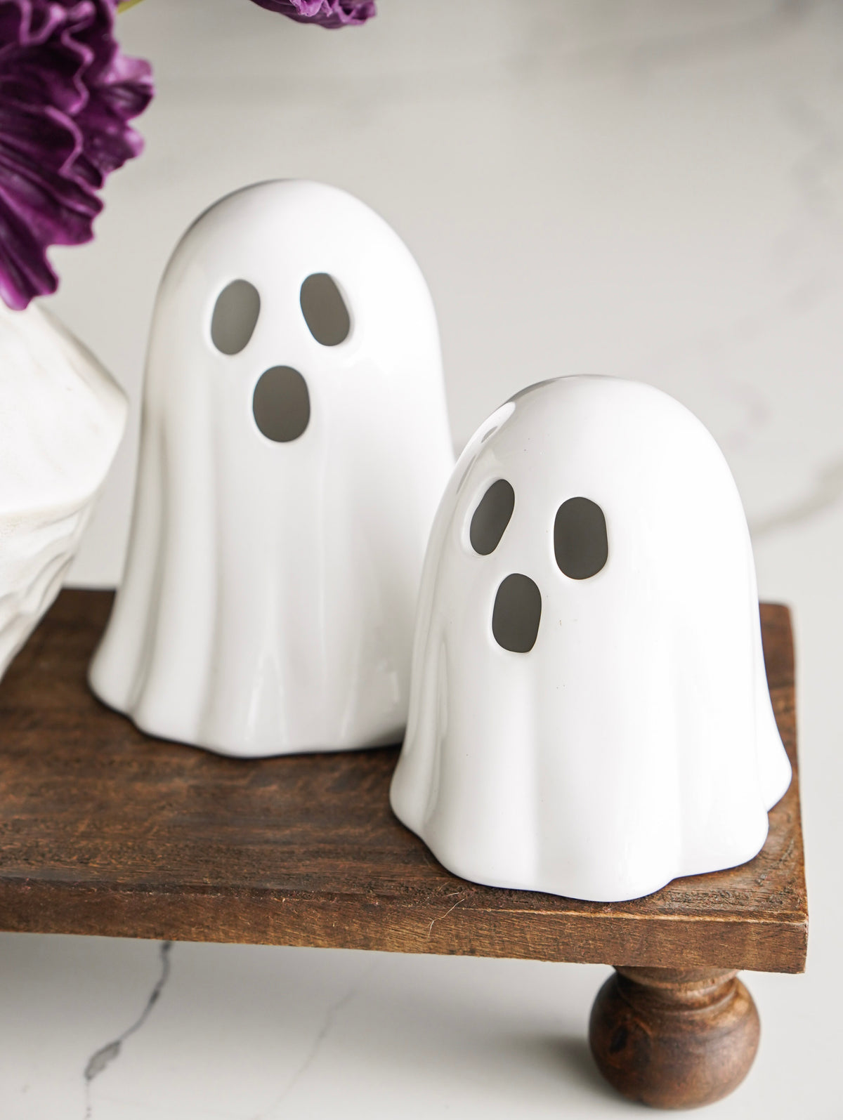 LED Flicker Ceramic Ghost