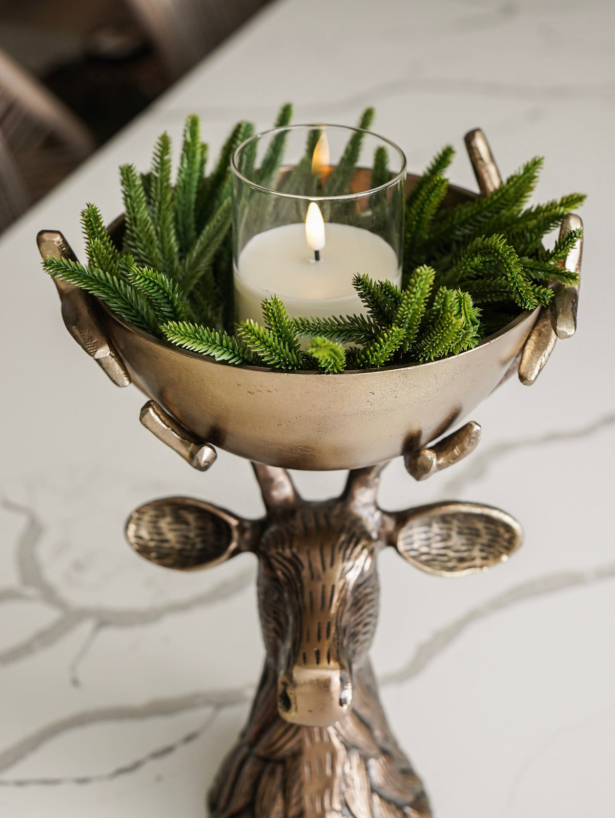 Real Touch Pine Candle Ring