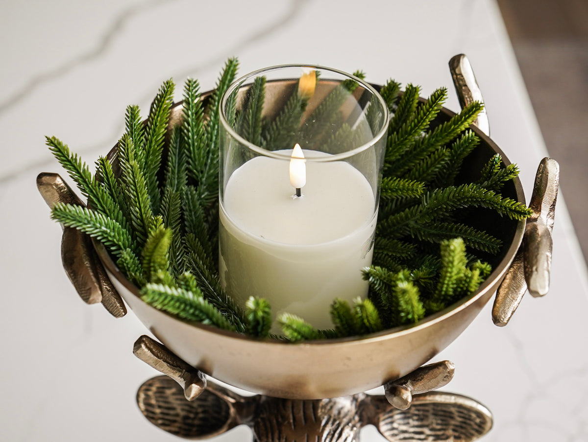 Real Touch Pine Candle Ring