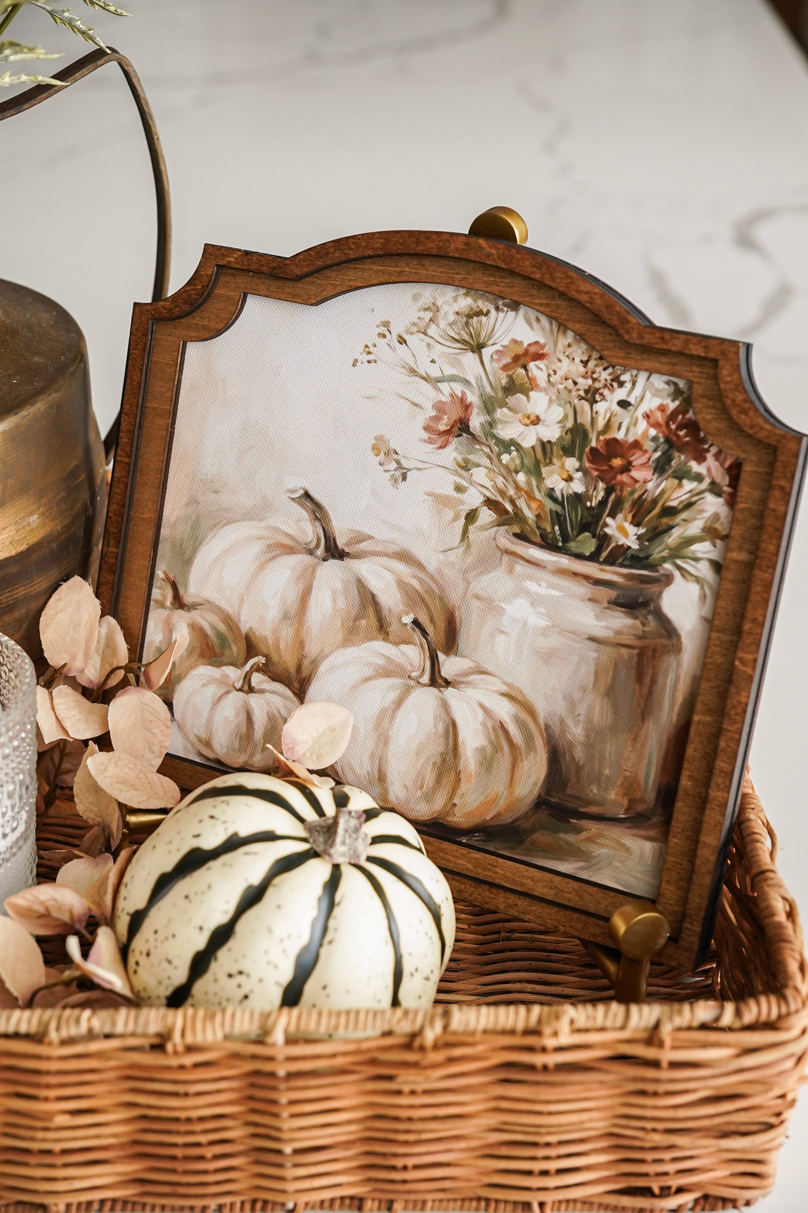 Autumn Still Life Framed Canvas