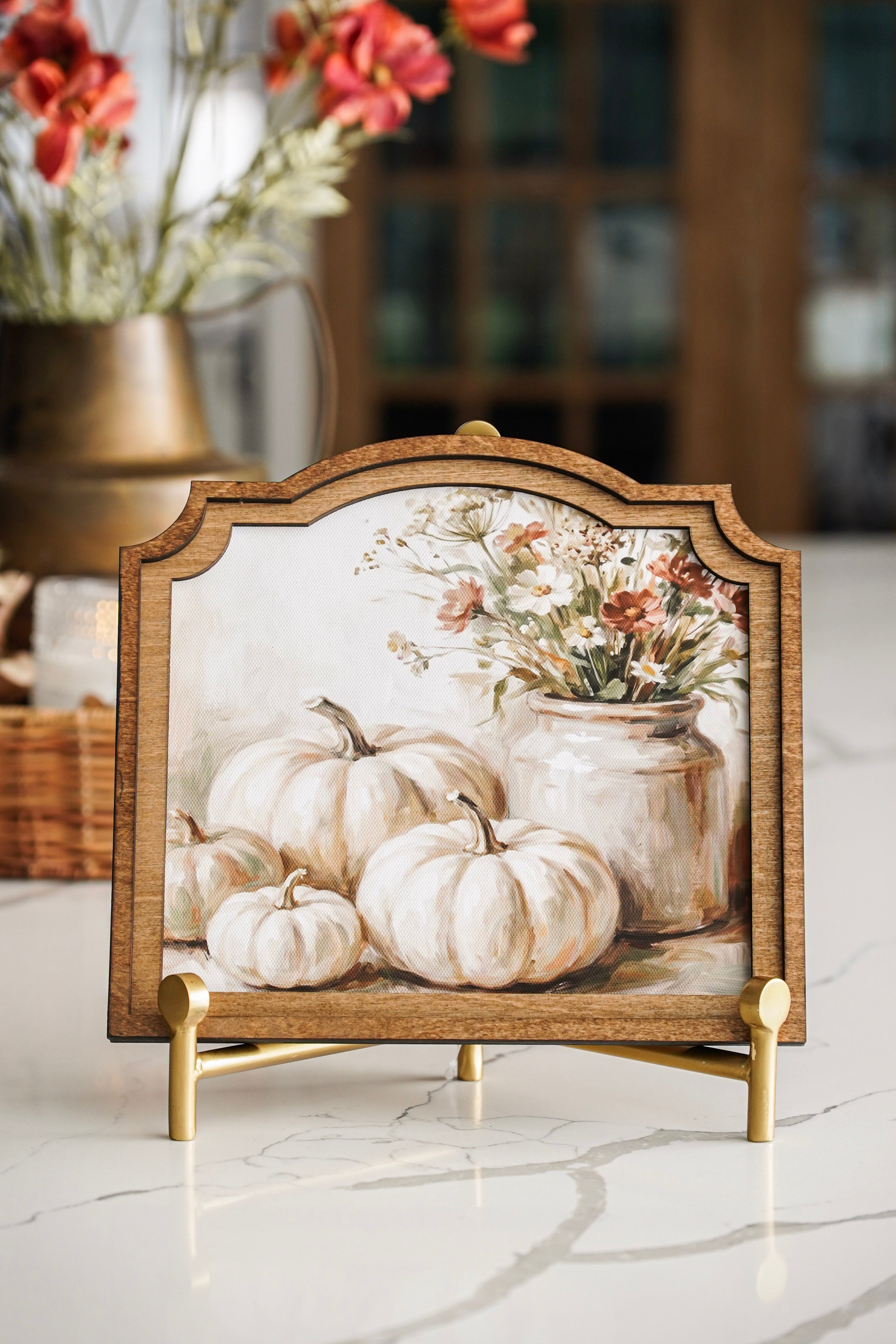 Autumn Still Life Framed Canvas