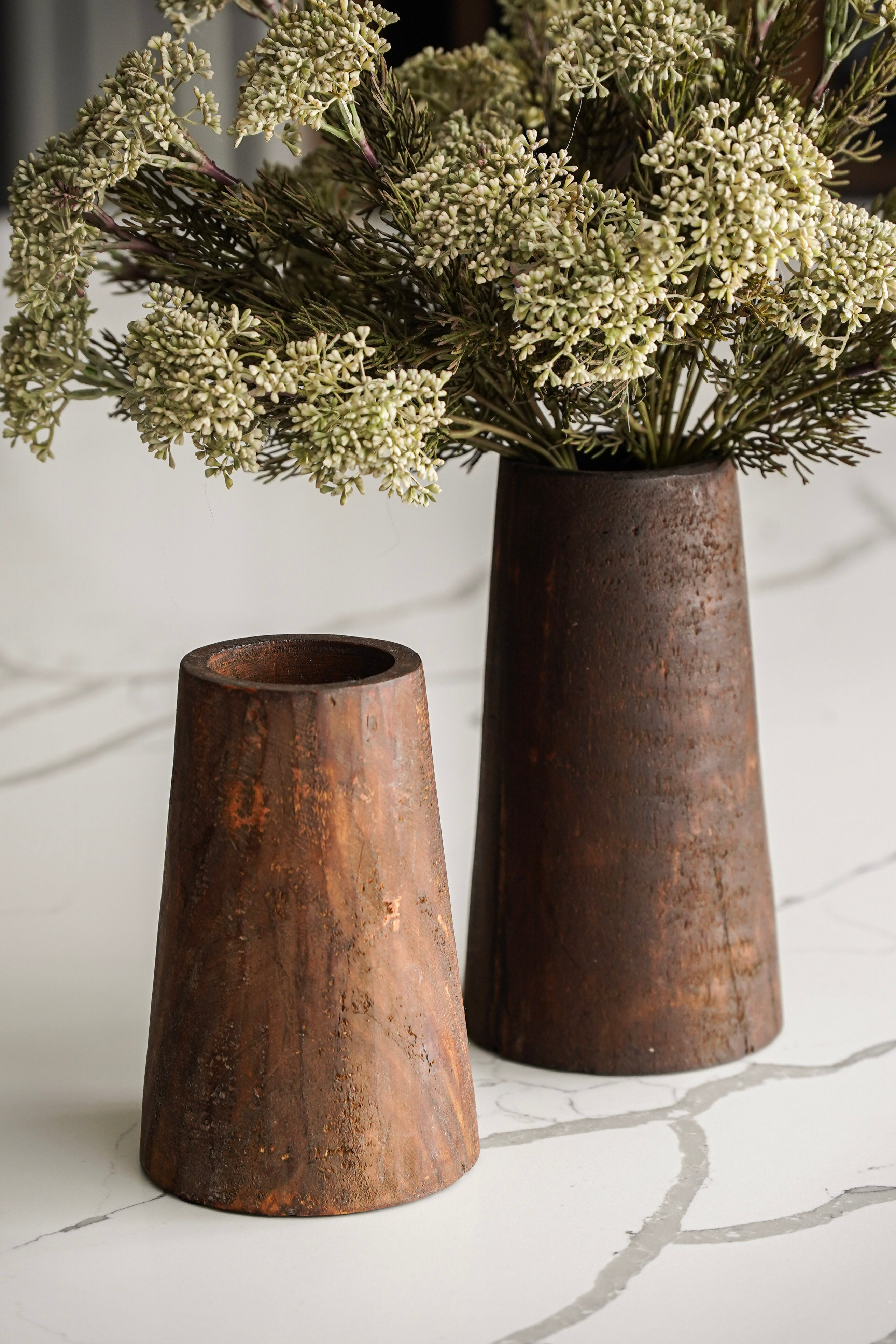 Found Decorative Wood Vase