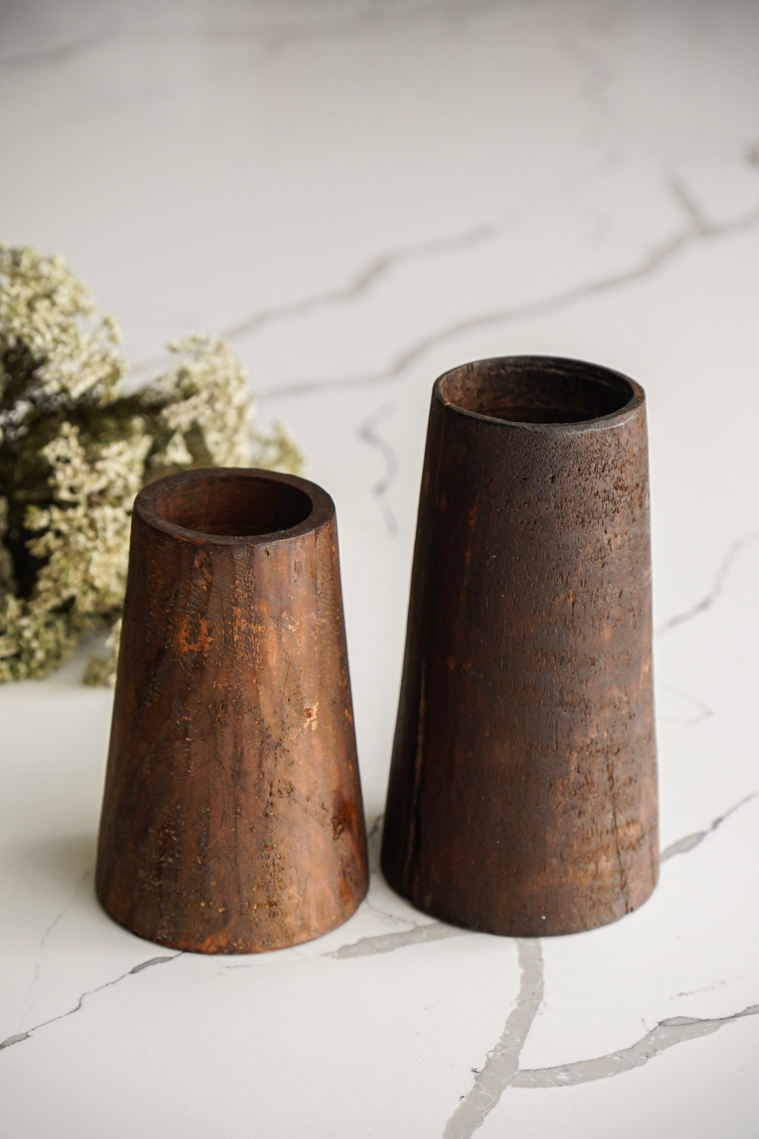 Found Decorative Wood Vase