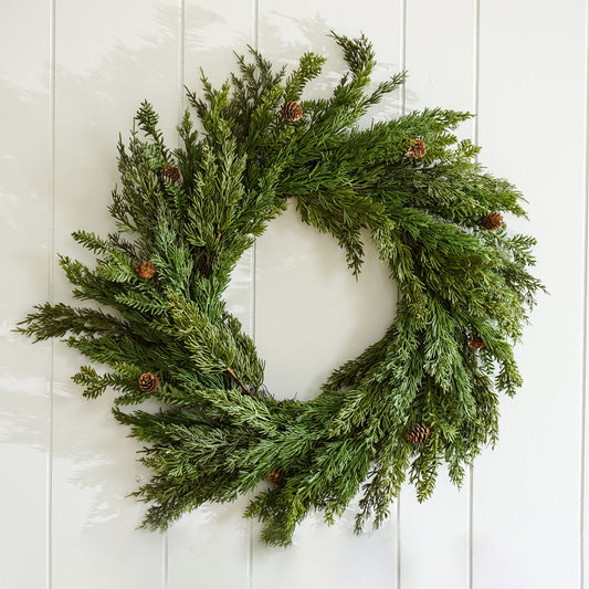 Spruce and Pinecone Wreath