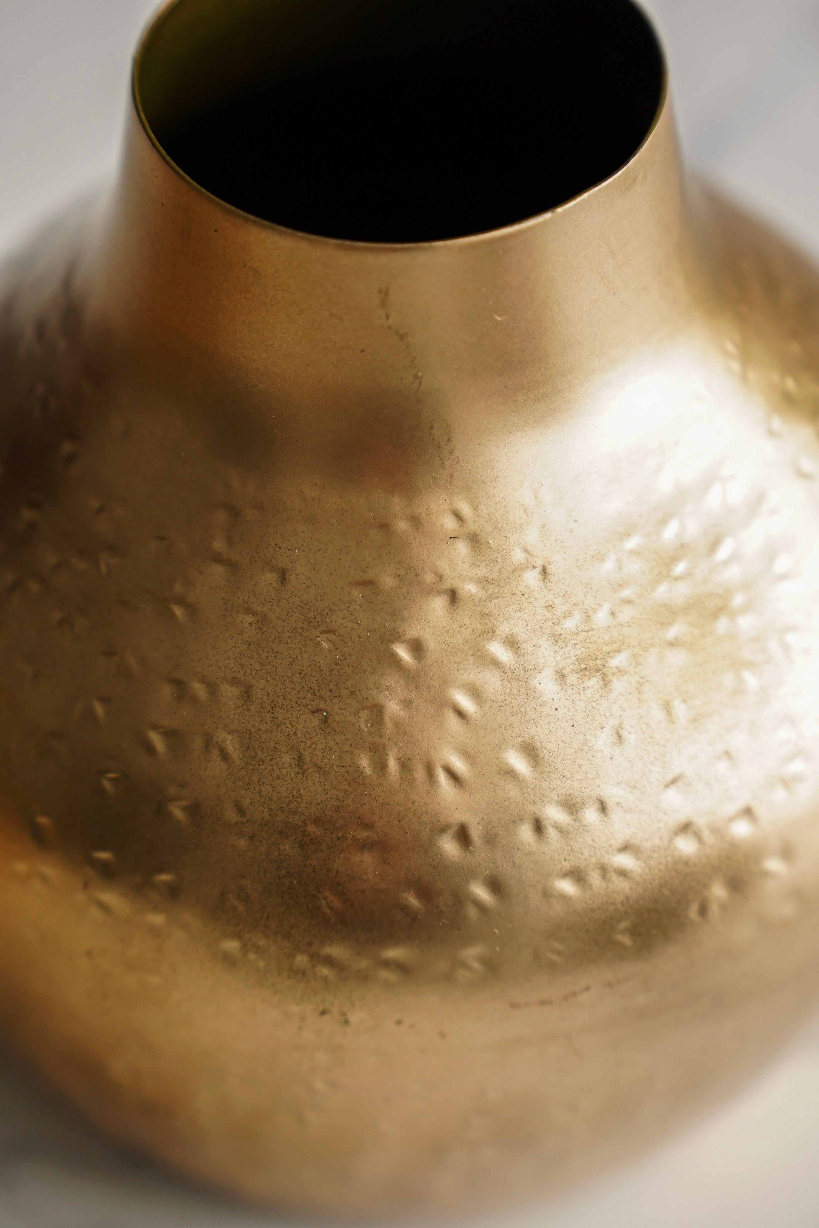 Gold Hammered Vase