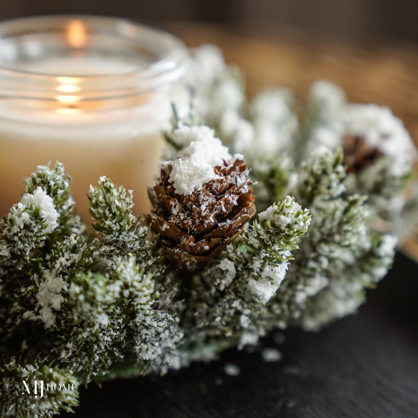 Snowy Mini Cone Candle Ring