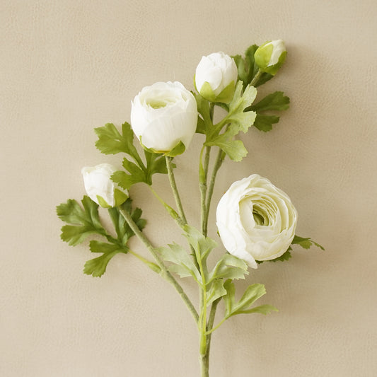 Real Touch Ranunculus Stem | White