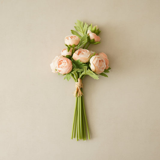 Real Touch Ranunculus Bunch | Light Peach