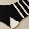Jumbo Knit Black and White Stripe Stocking