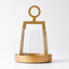 Mini Gold and Glass Candle Holder