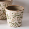 Antiqued Ceramic Floral Pots