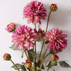 Dried Faux Dahlia Bunch | Purple